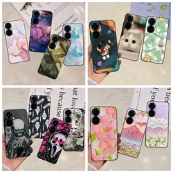 Matte Black Case For Tecno Camon 19 Pro 5G 4G Back Cover Camon 19 Neo Camon19 Bumper Funda Soft Silicone Luxury Girly Cartoon