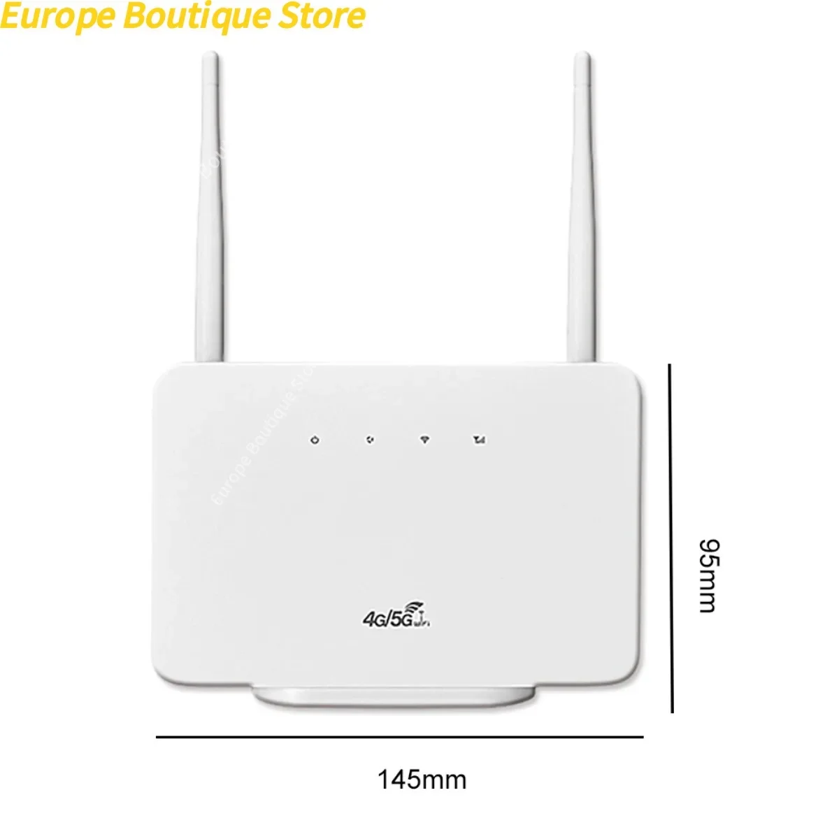 Router bezprzewodowy 4G 300Mbps Modem bezprzewodowy 4G z zewnętrzną anteną i gniazdem na kartę SIM, wtyczka EU, do domu, podróży i pracy