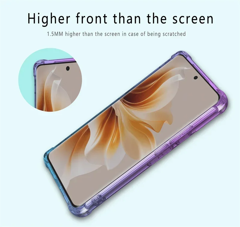 جراب tpu متدرج لـ oppo رينو ، غطاء واقي مقاوم للصدمات لـ 12 ، 11f ، 11 ، 10 pro + plus ، 8t lite ، 5g ، 4g #4