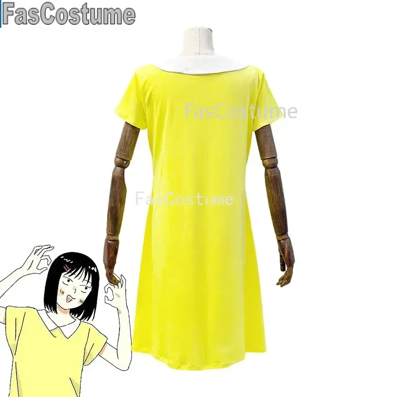 Anime Skip and Loafer Iwakura Mitsumi Cosplay Costume Wig Daily Yellow Doll Collar Dress Woman Sexy Kawaii Leisure Party Suit