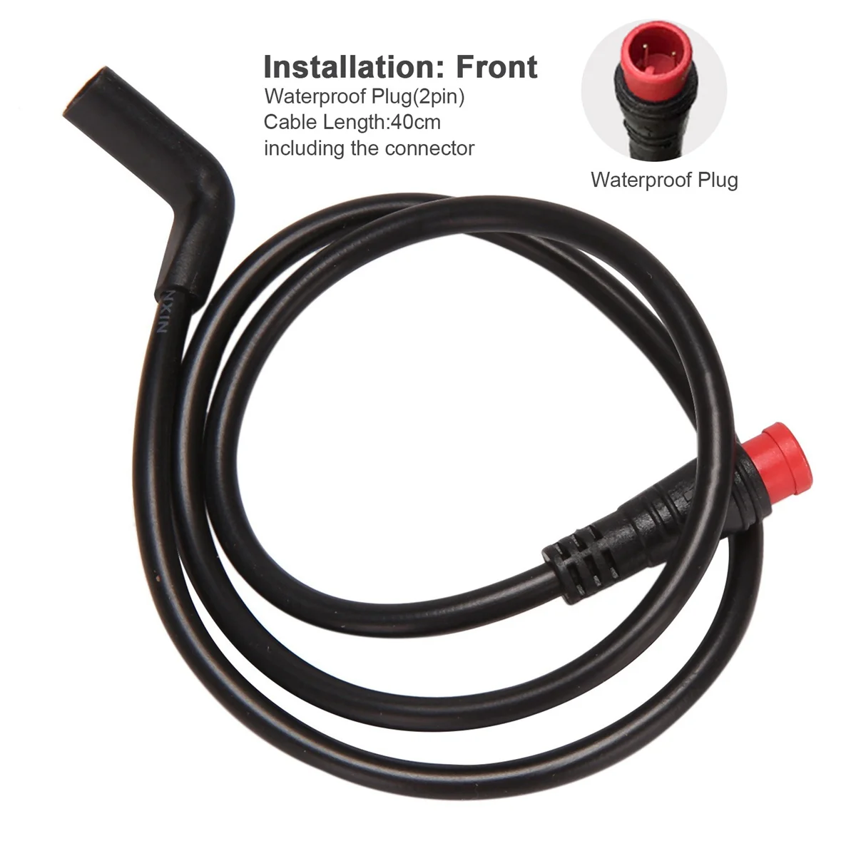 ABAZJ Faro principale per bici elettrica 6V 12V 24V 36V 48V 60V Luce per bicicletta Faro anteriore impermeabile Connettore impermeabile (2 pin)
