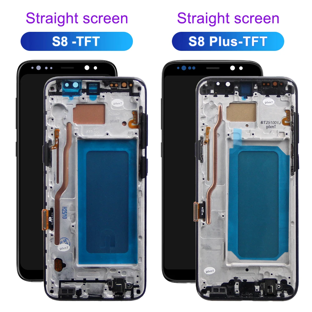 TFT S8 Plus Screen Assembly for Samsung Galaxy S8+ G955F Lcd Display Digital Touch Screen with Frame for Samsung Galaxy S8 G950F
