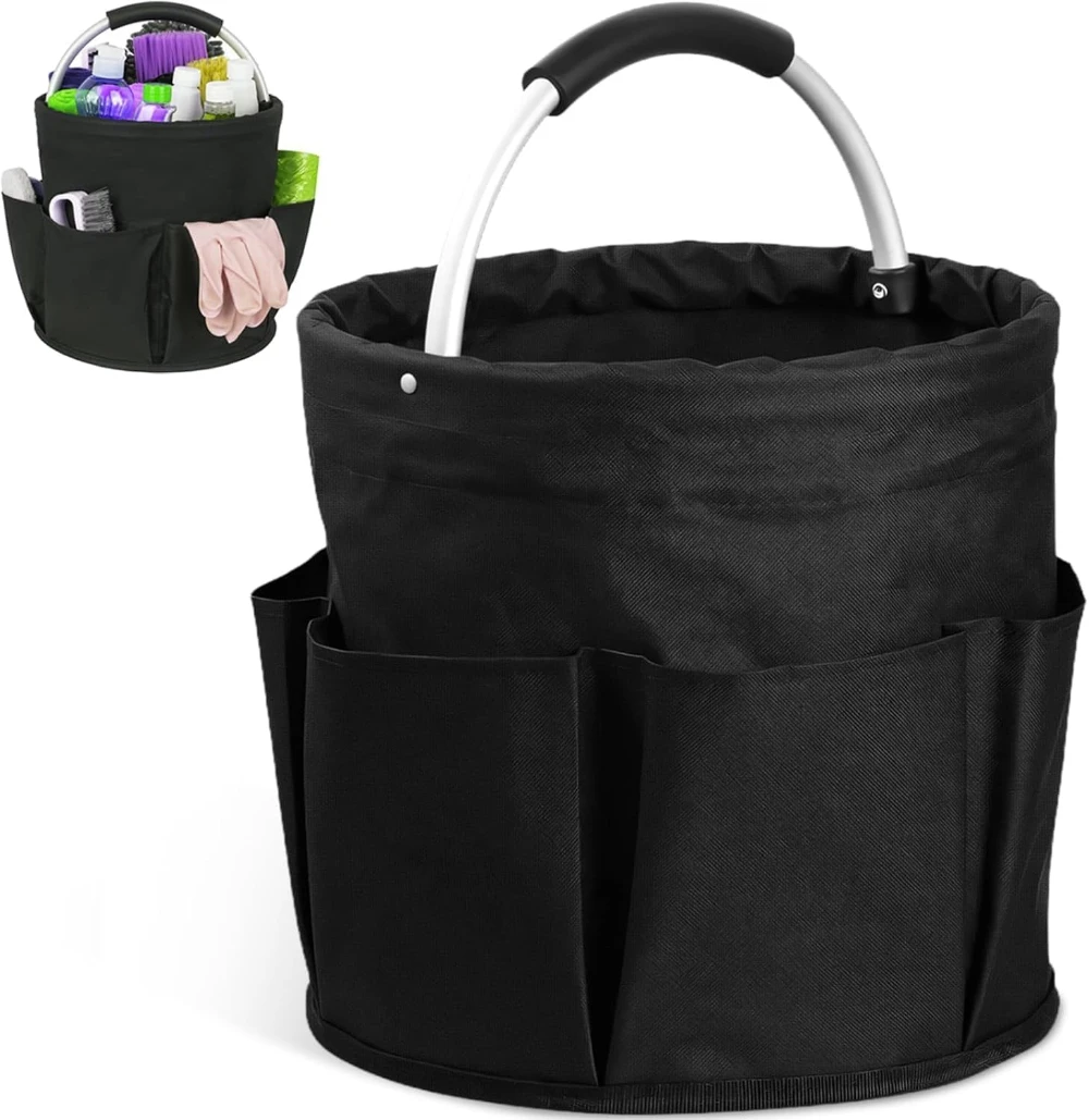New 17L Large Storage Organiser Bag Folding Basket Picnic Tote Outdoor Cleaning Caddy Easy to Clean and Carry Cleaning Products