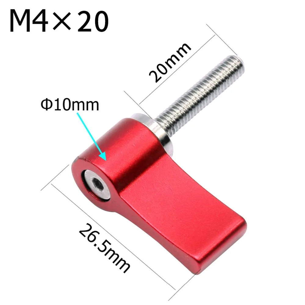 7-förmige Griffschraube aus Aluminiumlegierung, M4 / M5 / M6, verstellbare enge Verriegelungsschrauben für Action-Kameras, DSLR-Fotostudio-Zubehör – Detail 5