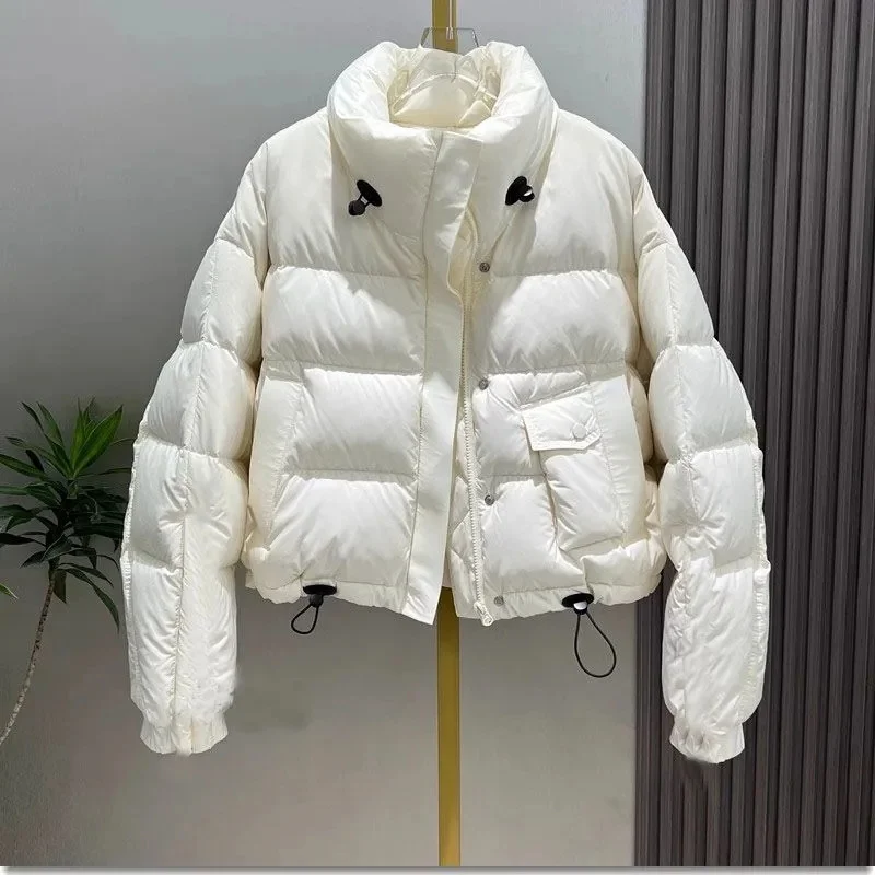 2024 New Winter Parka Jacket Women Thick Cotton Padded Coats Female Stand Collar Loose Puffer Parkas Bomber Jackets Outwear