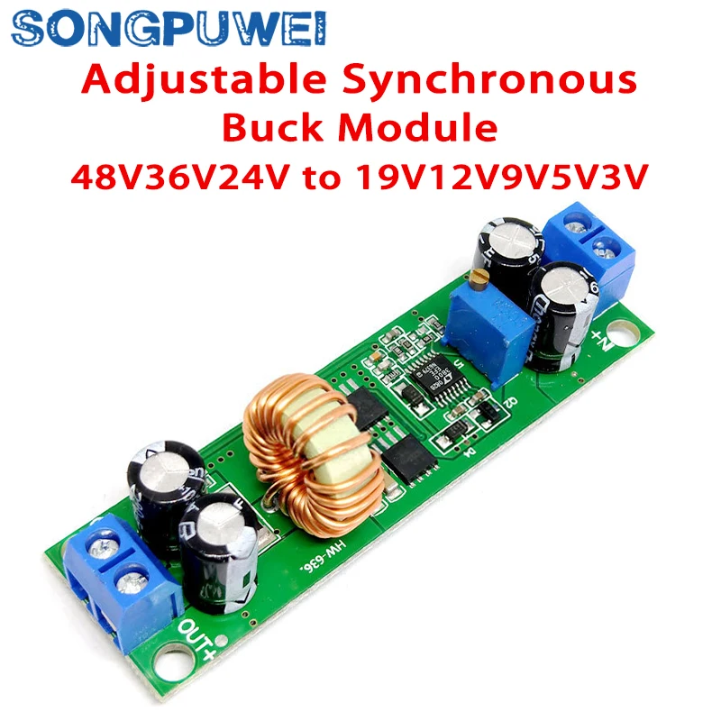 DC-DC 60V 48V 36V 24V 6.5V to 30V 24V 12V 3V Adjustable 10A Car Charger Regulator Step Down Buck Converter Power Supply Module