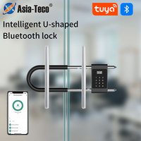 High Quality Smart Biometric Fingerprint Lock with Bluetooth TUYA App U Shape Lock for Office Glass Door Electronic Digital Lock