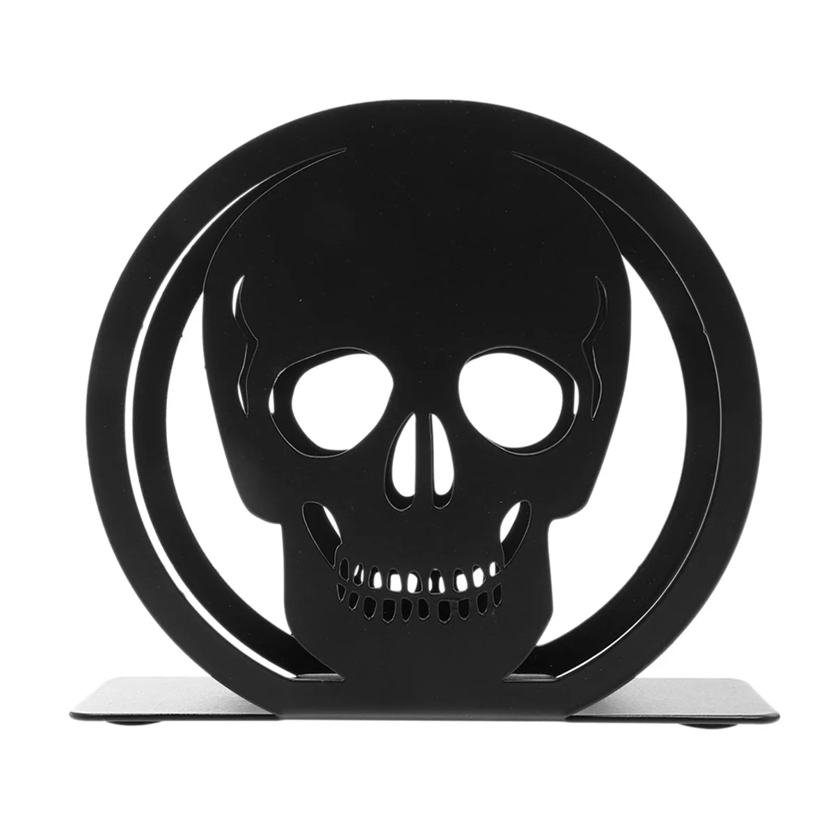 Cocktail Napkin Holder Halloween Skull Design Black Tissue Holder Iron Paper Napkin Holder Organizer