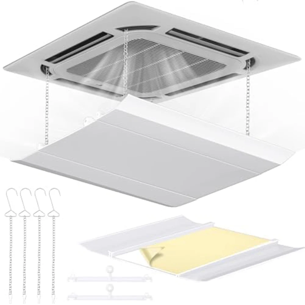 Adjustable Air Conditioner Vent Deflector - Adjustable Direction Protects Plants And Pets, Suitable For Ceiling Installation