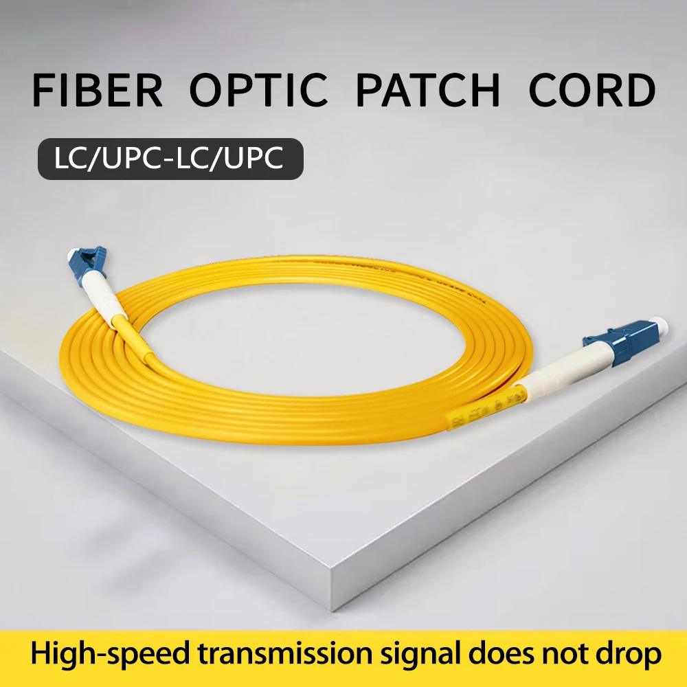 Cabos de remendo de fibra óptica LC/UPC-LC UPC único modo simplex núcleo 2.0mm (3m/5m/10m) 3.0mm (5m) cabo de extensão de fibra óptica