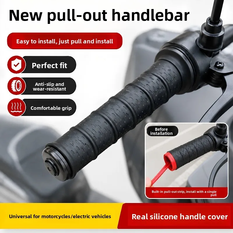 Foldable Anti Slip Handlebar Grip for Electric Scooter Motorcycle Tricycle Bike Riding Comfort