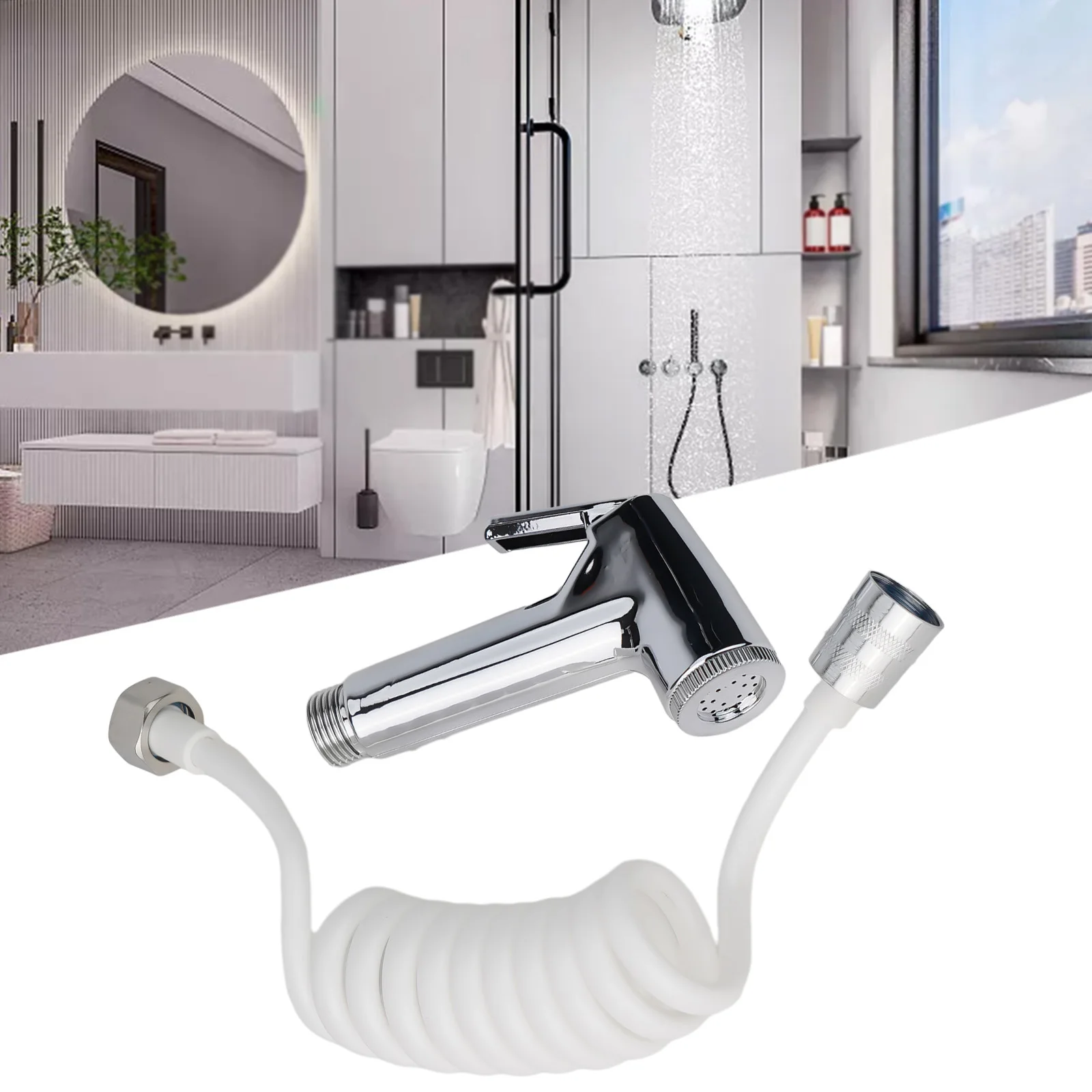 For Sanitary Bidet Shower Head with G1/2 Thread Compatibility and Lightweight ABS Construction for Daily Use For