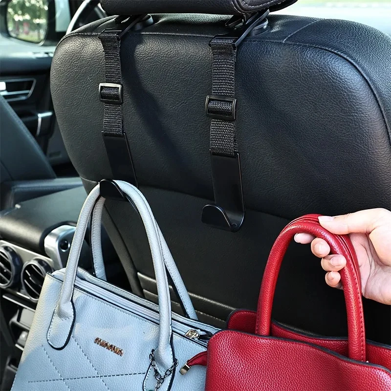 Multifunctional Adjustable Car Seat Headrest Webbing Hook Small Storage Hook Hanger Organizer Accessory