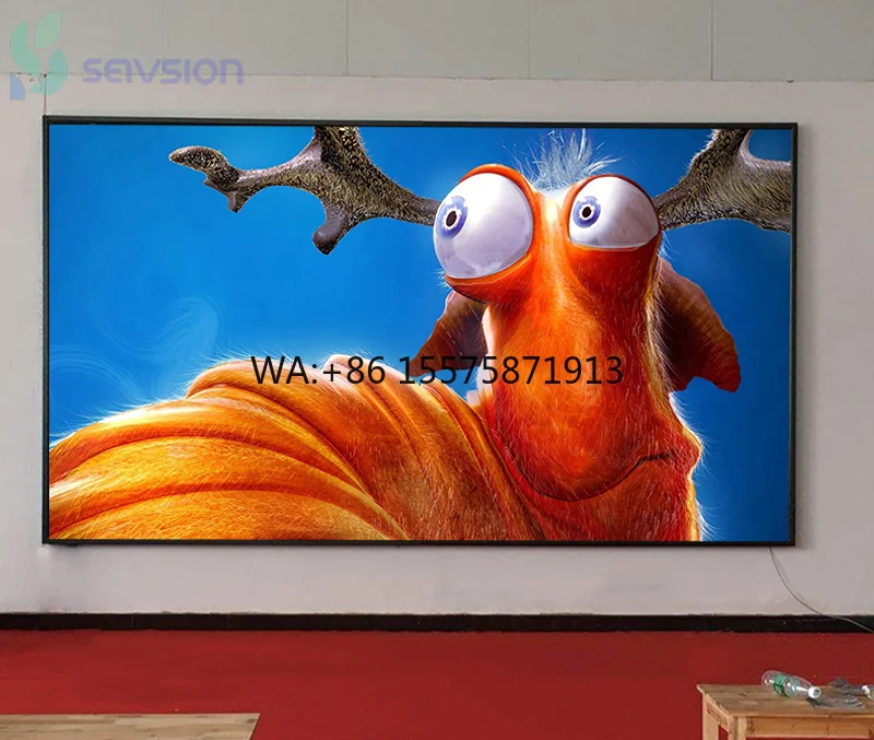 Ultra-Thin High-Definition Full-Color P1.86 LED Display Screen with HDR 500-1000cd Brightness for Indoor Video Wall Advertising