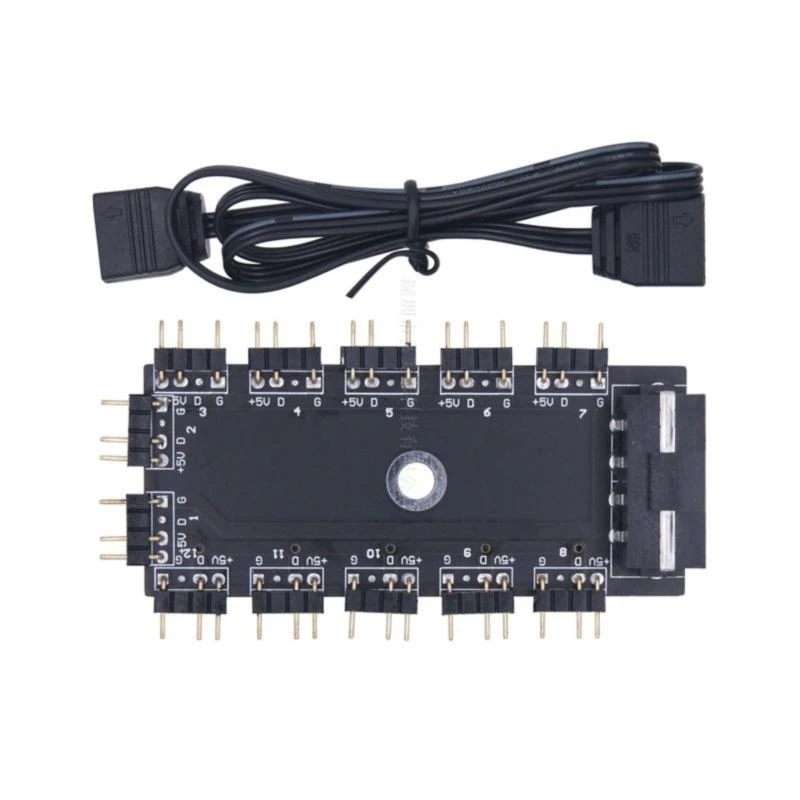G6DD 11 in 1 MultiPortS ARGB LED Hub For Consistent Lighting Across 5V 3pin Devices