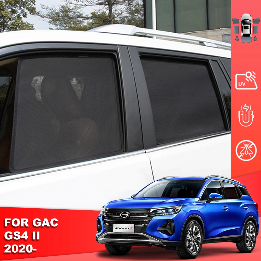 

For Trumpchi GAC GS4 II 2020-2024 Magnetic Car Sunshade Shield Front Windshield Curtain Rear Side Baby Window Sun Shade Visor