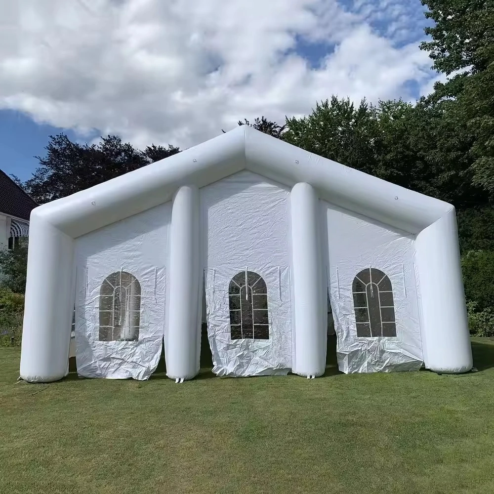 Portable Large White Tent 30-50 Person Inflatable Wedding Tent Inflatable Party House Event