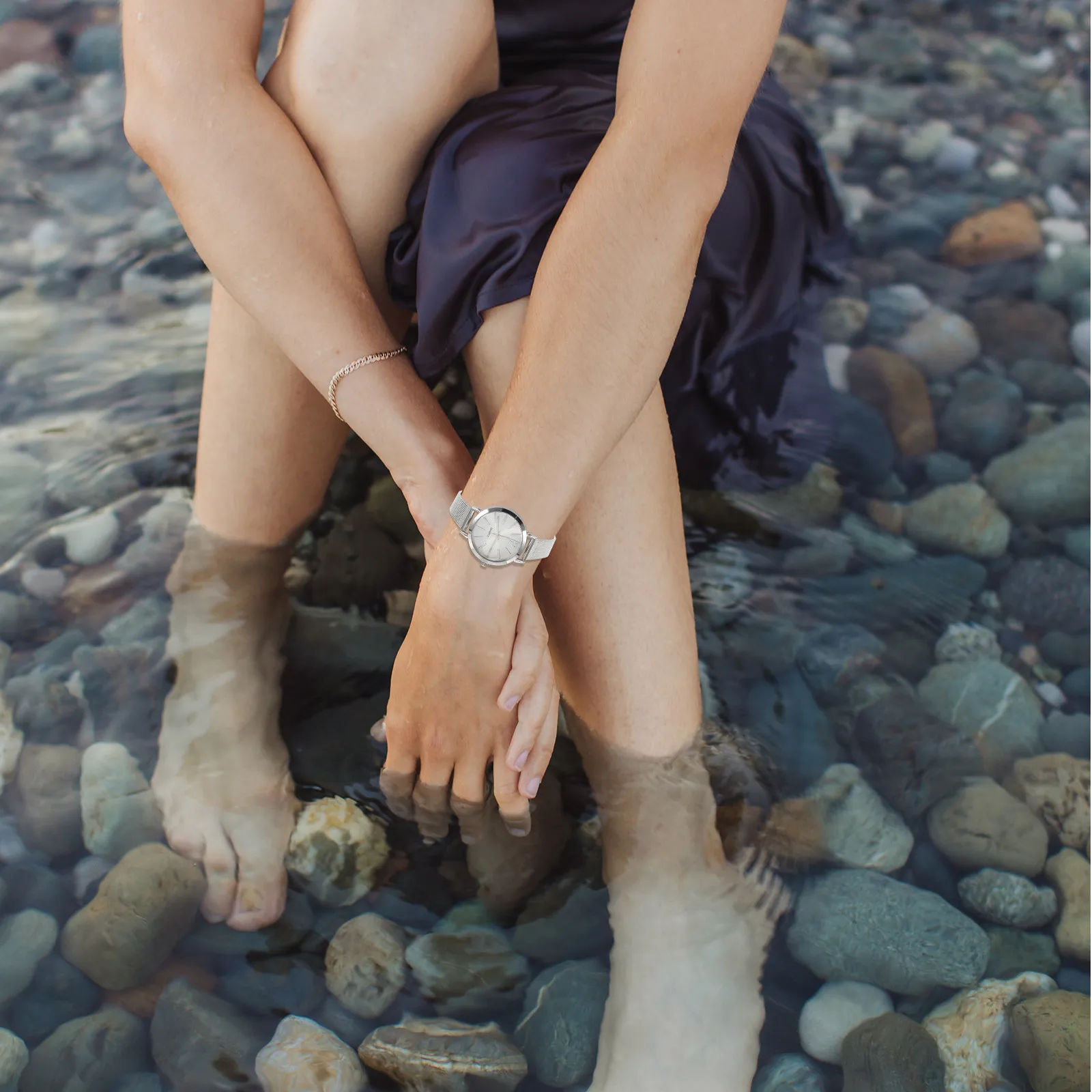 

Женские модные кварцевые часы с сетчатым ремешком, корпус из сплава, элегантные наручные часы, отличный подарок на праздники, день рождения, свадьбу