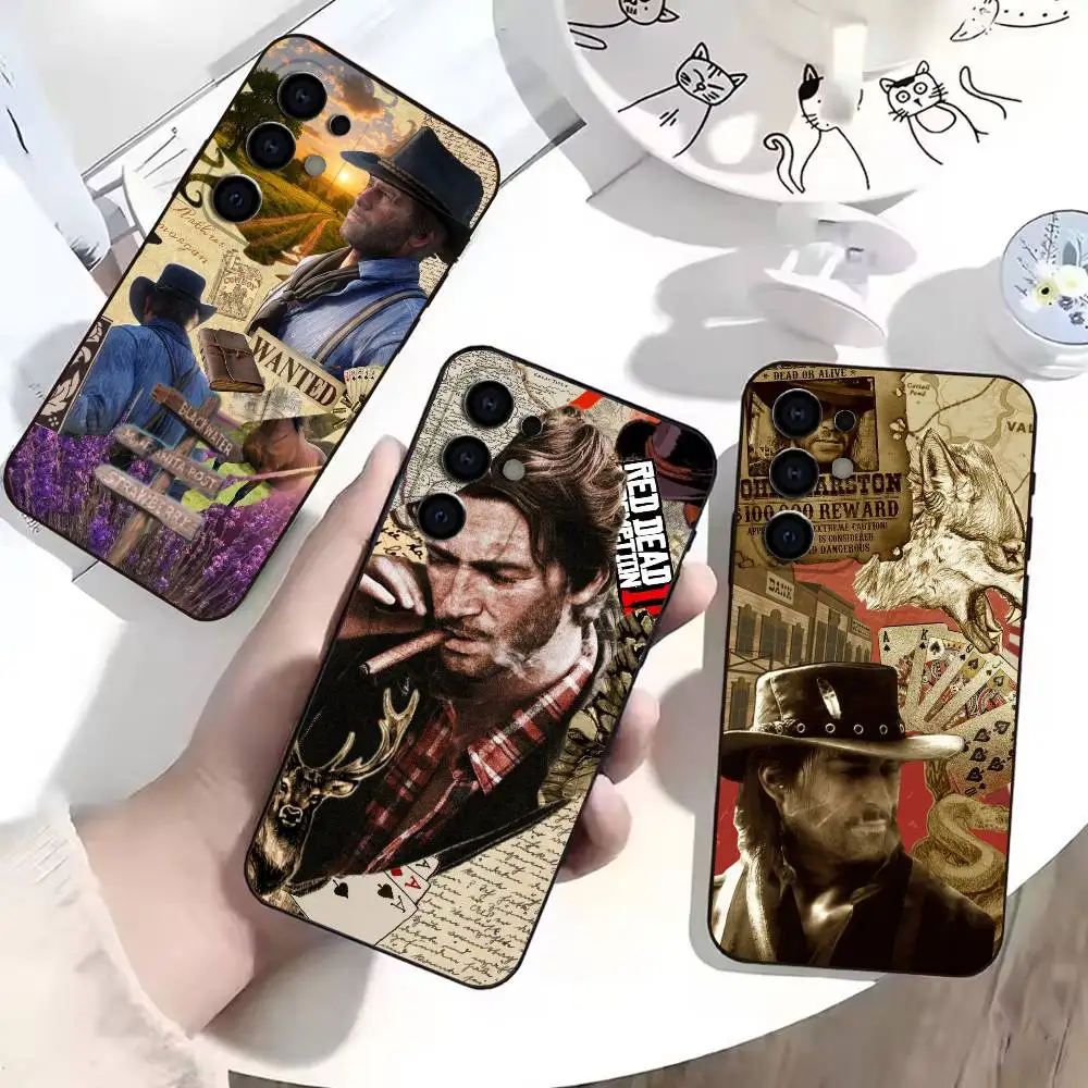 RDR-2-Arthur Morgan   Phone Case Black Silicone Soft For Samsung S25,S24,S21,S22,S23,S30,Ultra,S20,Plus,Fe,Lite
