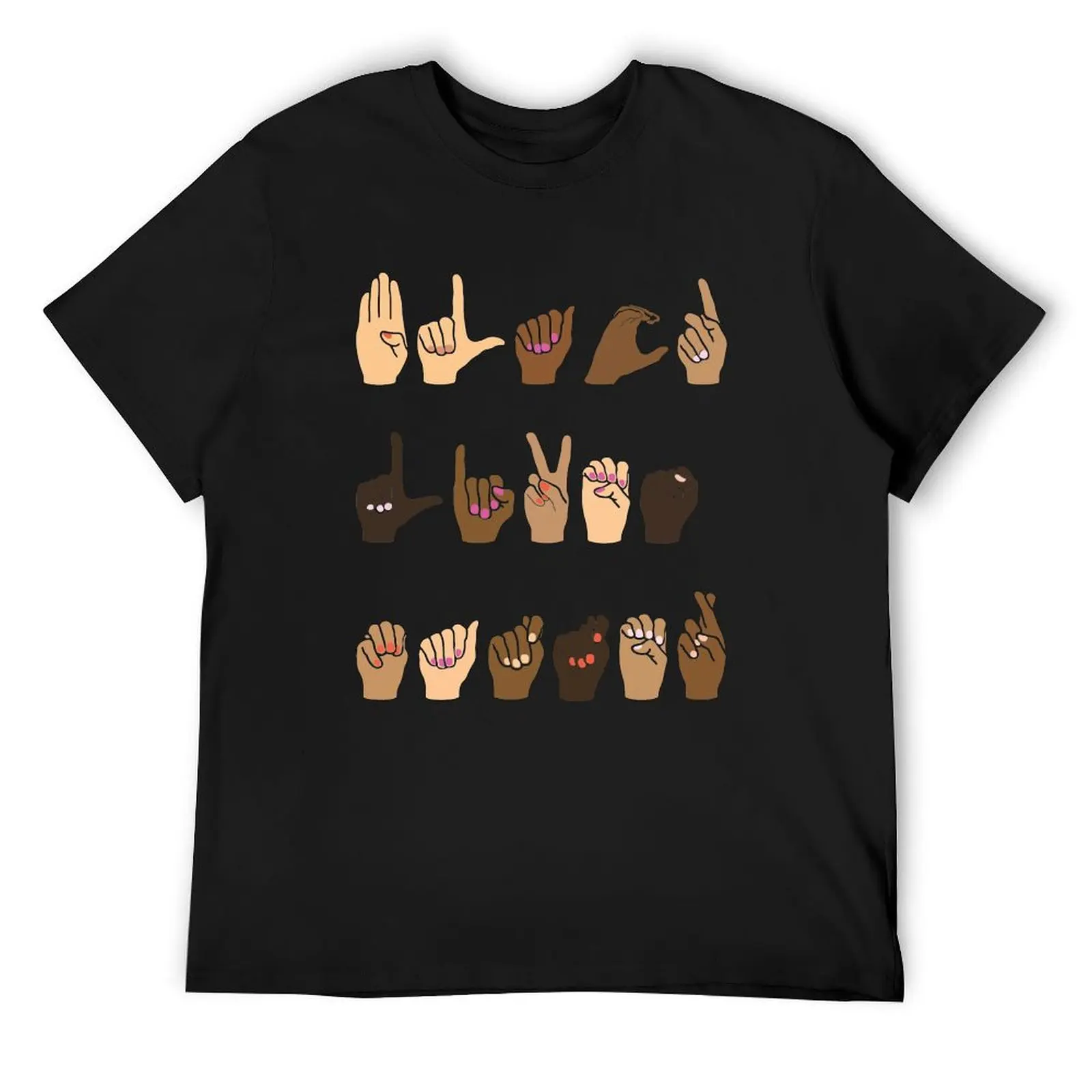 

Black Lives Matter Sign Language Brown Skin T-Shirt quick drying summer clothes vintage t shirts new edition t shirt men