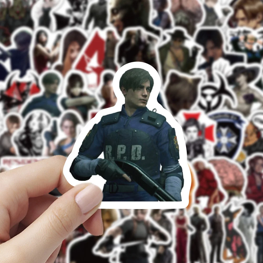

60 шт. наклеек Resident Evil, граффити-стикеры для дневника, чехла для телефона, скрапбукинга, эстетичные наклейки ручной работы