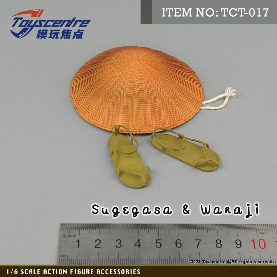 

1/6 Scale Japanese Hat and Straw Sandals Waraji Plastic Model for 12inch Action Figure Soldier Accessories DIY Toys
