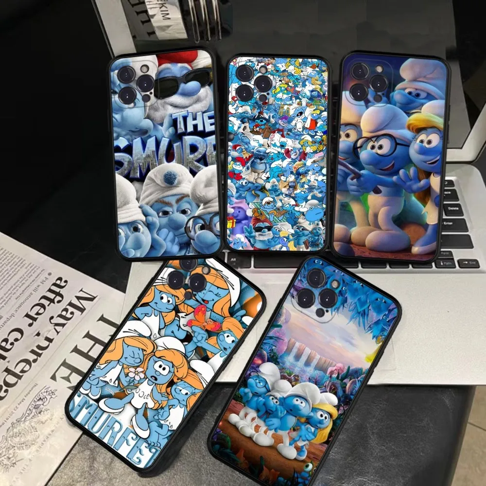 cartoon The S-Smurfs Anime Movie Phone Case Silicone Soft for iphone 15 14 13 12 11 Pro Mini XS MAX 8 7 6 Plus X XS XR Cover