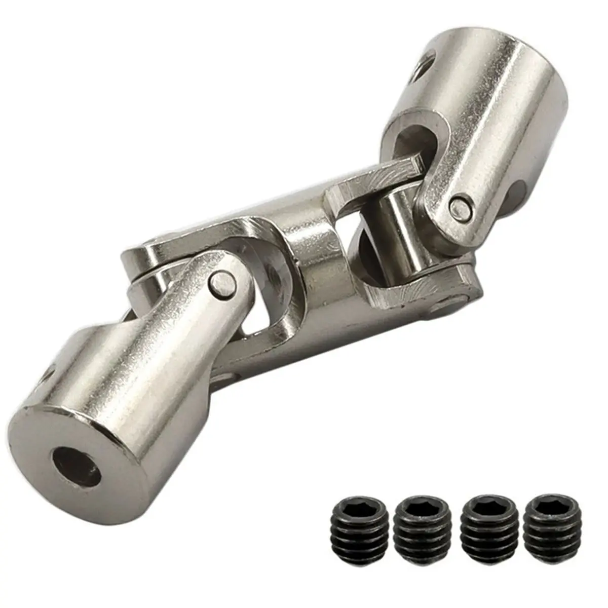 PHONE&GEAR 10mm Boat Car Shaft Coupler Three-Section Universal Joint Coupling Motor Connector with M3/ Metal Cardan Joint