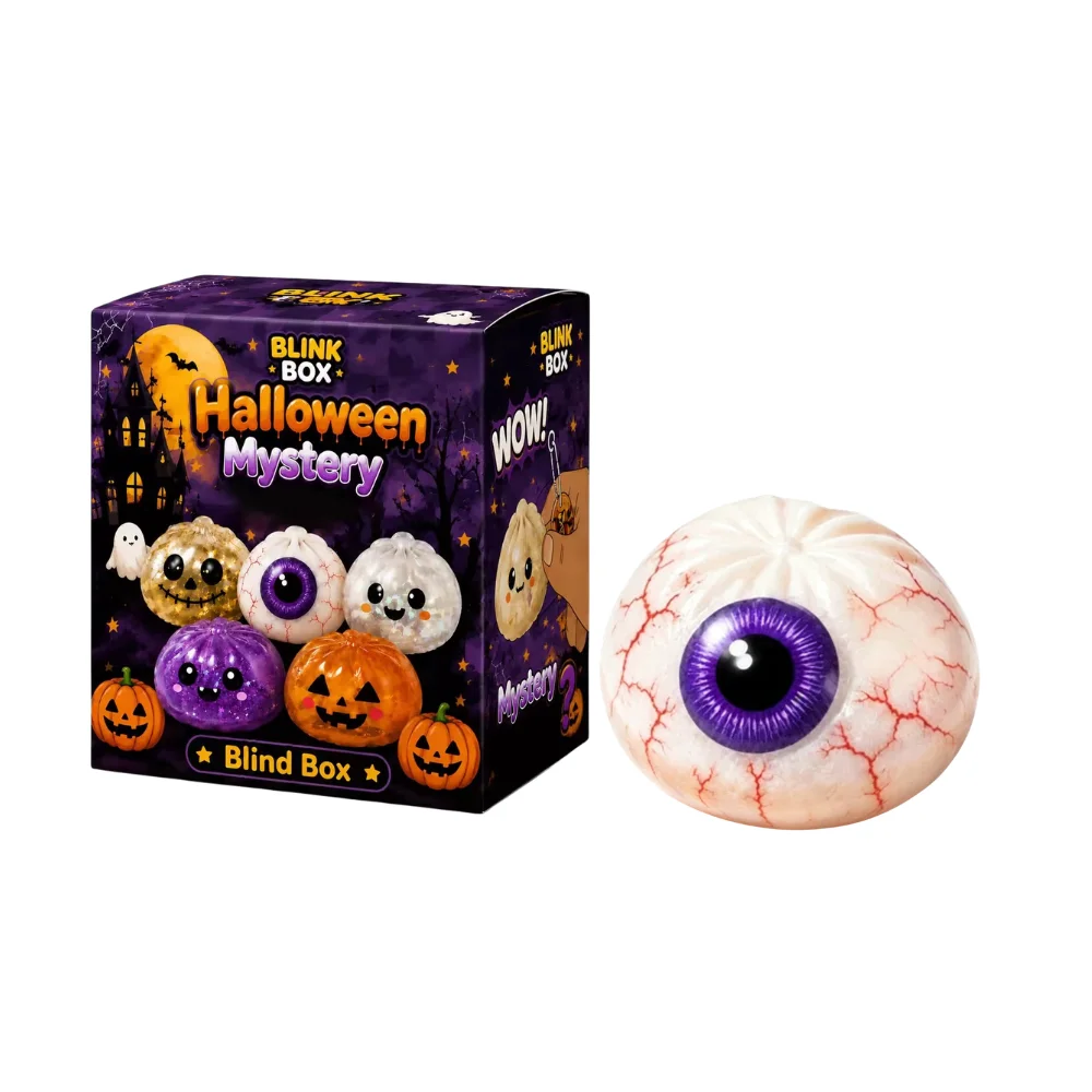 Neues Halloween-Geister-Knödel-Spielzeug, weiches, langsam rückfederndes Squishy-Spielzeug, Fidget-Dampfbrötchen, Squishy-Knautschspielzeug