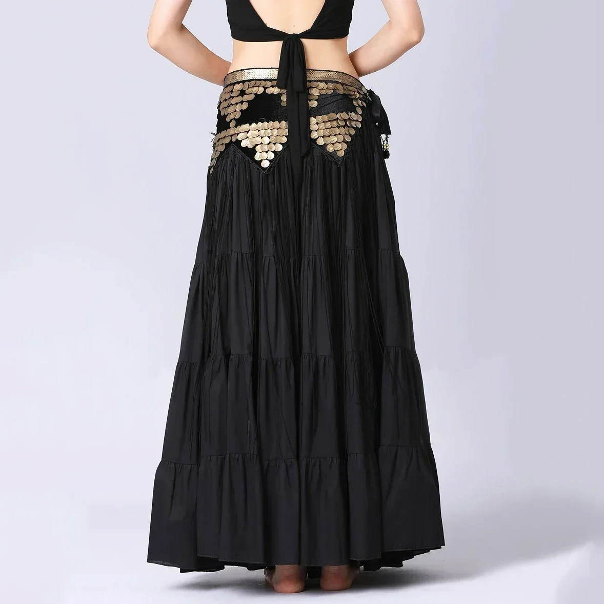 Tribal Buikdans Munten Riemen Kwastje Hippe Sjaal Fluwelen Driehoekige Sjaals Buikdans Accessoires Wrap Lange Franjes Heupriemen