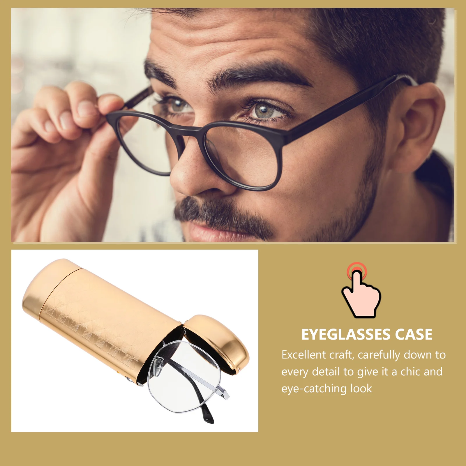 

Eye Glasses Case Hard Shell Aluminum Portable Protective Storage Box Compact Travel Sunglasses Hard Case Travel Glasses Box