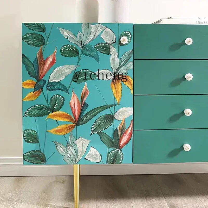 

ZK Light Luxury Solid Wood Entrance Cabinet Living Room Curio Cabinet Partition Storage Shoe Cabinet home decoration accessories