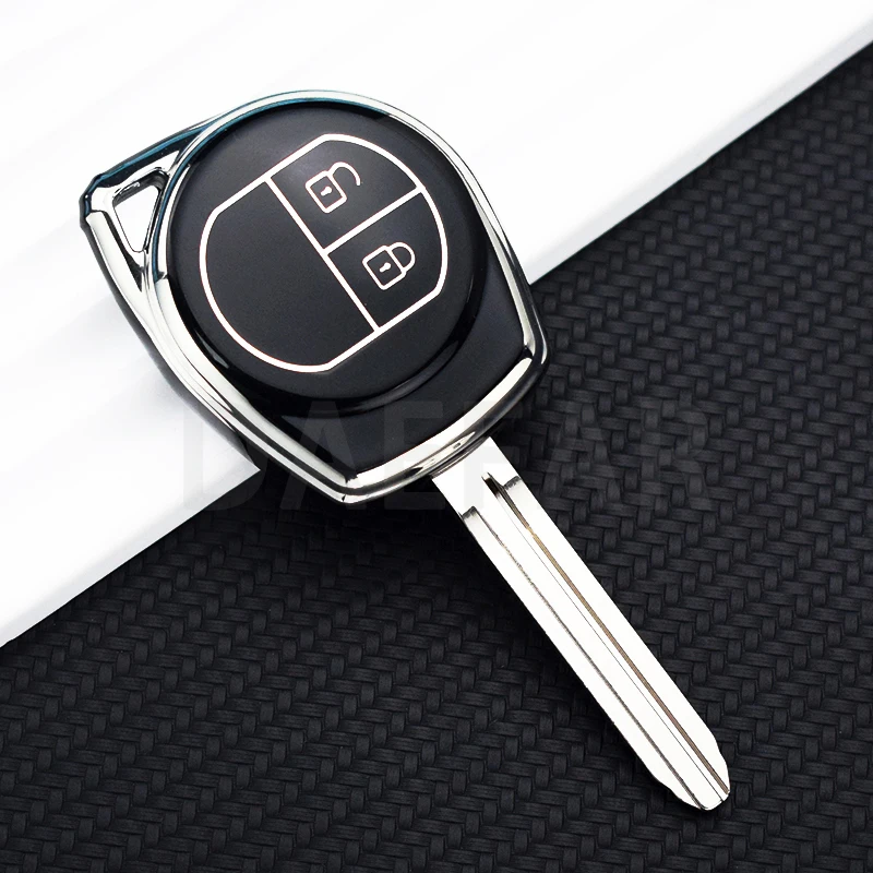 Capa de Borracha TPU Key Fob para Suzuki Swift SX4, ALTO VITARA IGNIS JIMNY Splash Remote Key, 2 Botões