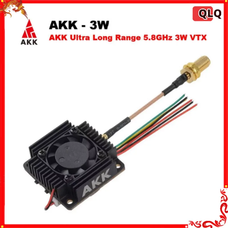 

Akk Ultra Long Range 3w Vtx 5.8ghz 250/500/1000/2000/3000mw Up To 10km Image Transmission Mic Smartaudio For Rc Fpv Drone