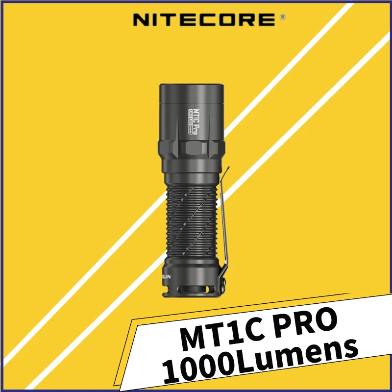 NITECORE MT1C PRO 1000Lumens Max Beam Distance 360M Protable EDC Tactical Light Rechargeable,Include Battery