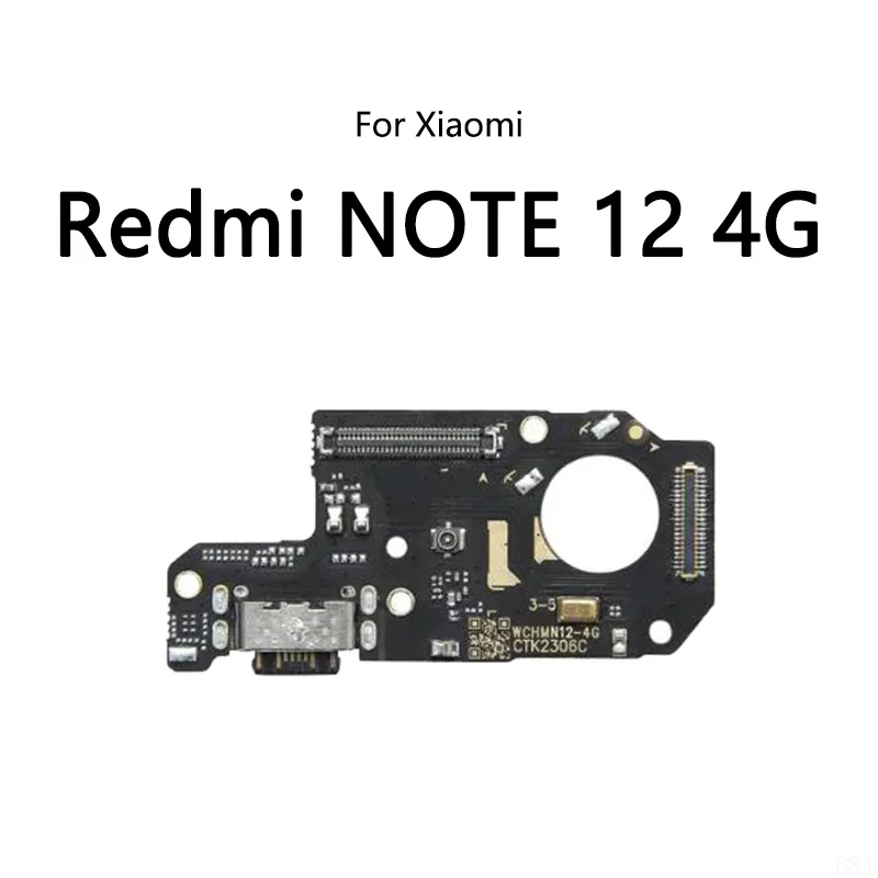 USB charge dock port socket jack connector flex cable for Xiaomi Redmi Note 12 Pro Plus turbo 12S 4G 5G charging board module