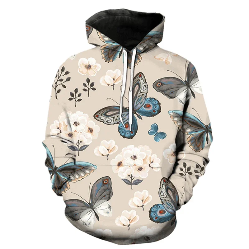 Butterfly Insect Pattern Hoodies 3D Printed Unisex Pullovers Hiphop Hoodie Casual Sweatshirts Street Top Tracksuit