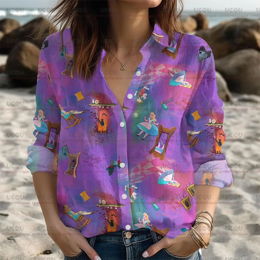 

Alice Down The Rabbit Hole Повседневная футболка Топ Женская футболка Подарки Девушки Женщины Страна Чудес Одежда с длинными рукавами Подарок на день рождения Любитель Новый