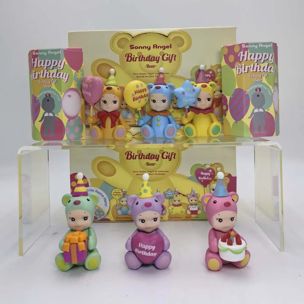

Sonny Angel Birthday Gift Bear Series Blind Box Toys Animal Anime Figure Ornaments Cute Doll Fans Desktop Car Ornament Xmas Gift