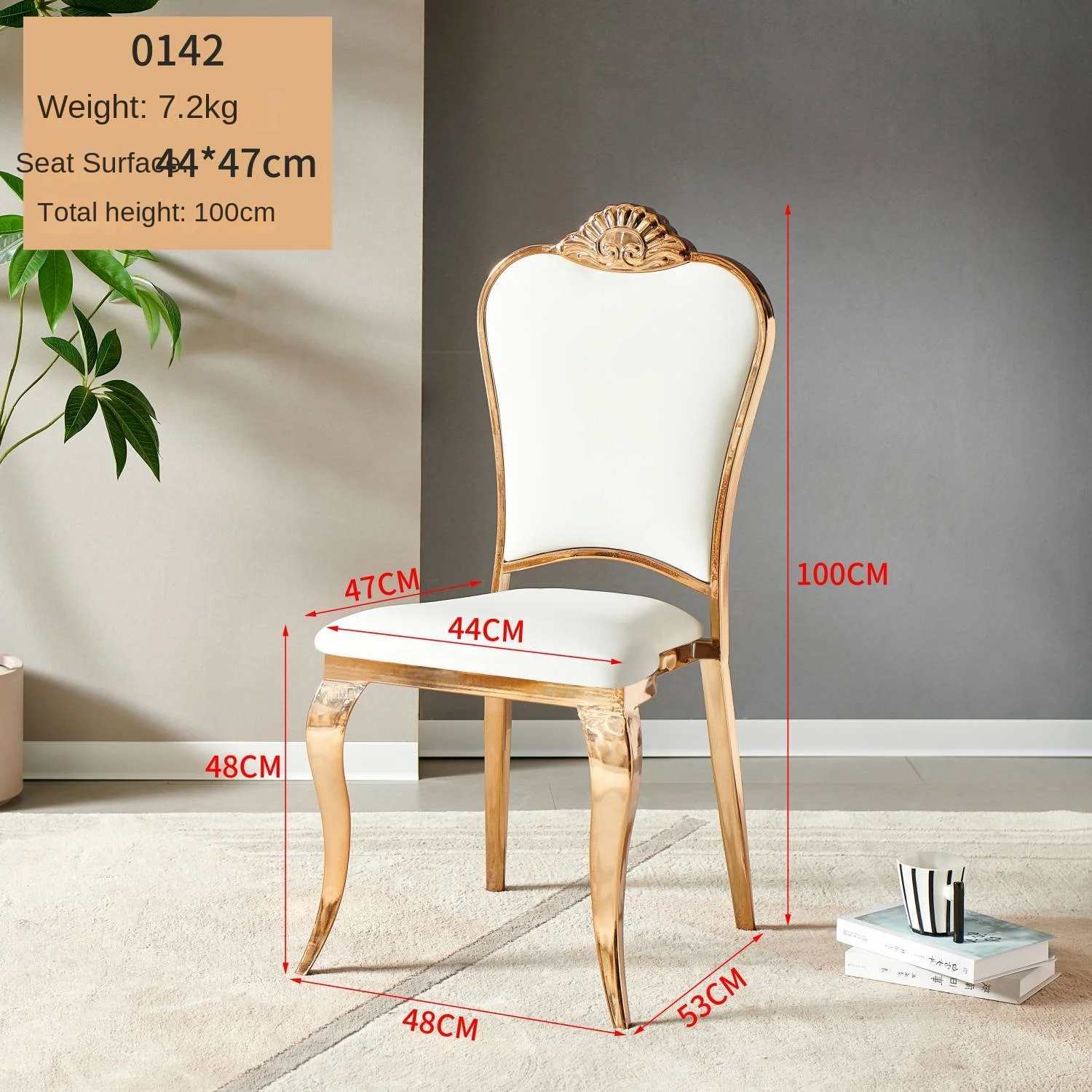*Manufactured White High Back Golden Rental Stainless Steel Hotel Banquet Event Wedding