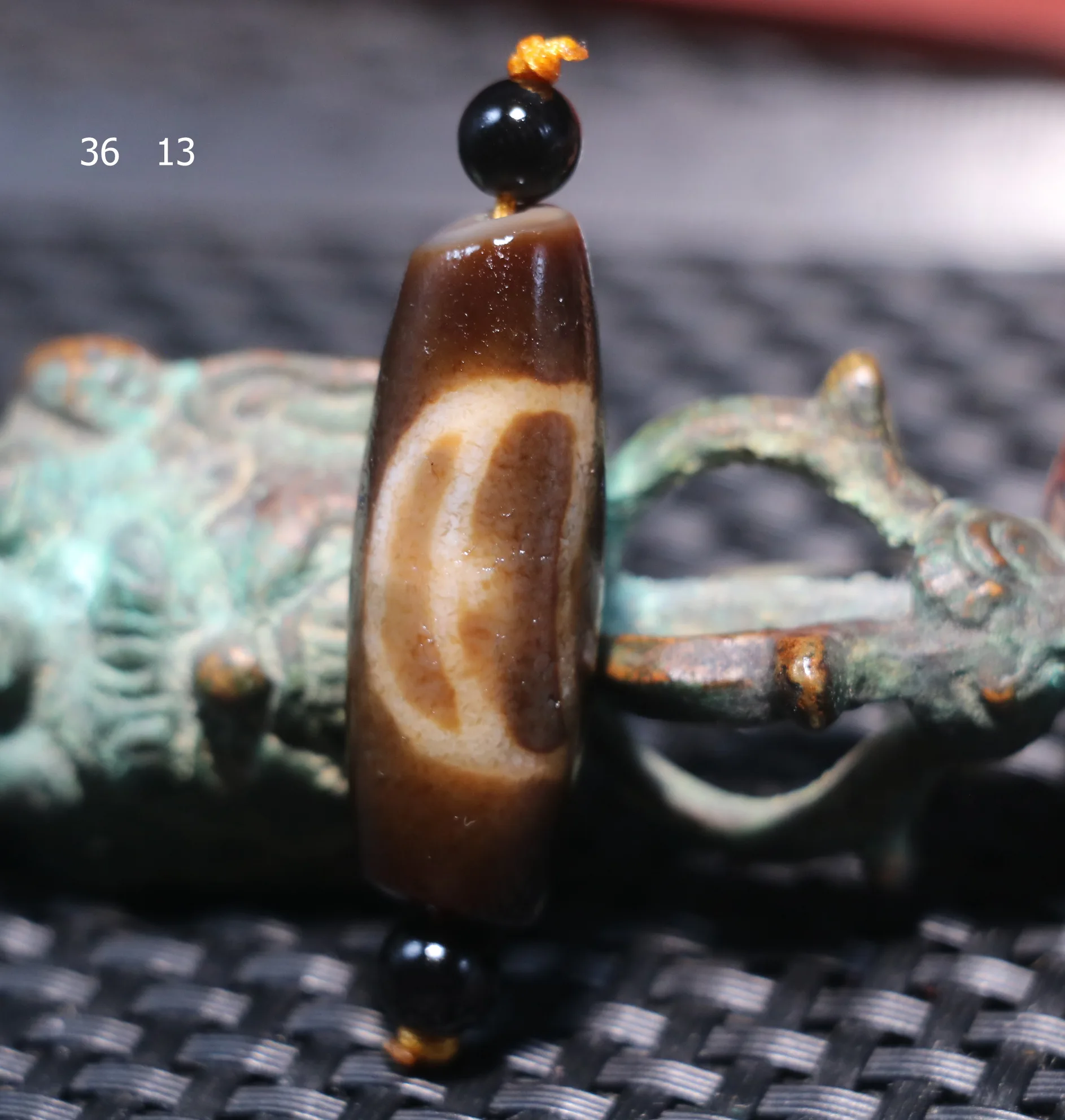 Magic Energy Tibetan Top Old Agate Abstract Sun&Moon dZi Bead Size Fit For Making Bracelet For Jewelry Amulet Timestown