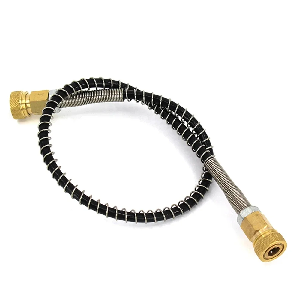 

50cm/20inch Hpa High Pressure Nylon Hose With Spring Wrapped M10x1 Male Thread For Air Refilling 300Bar 4500Psi Pump Accessories