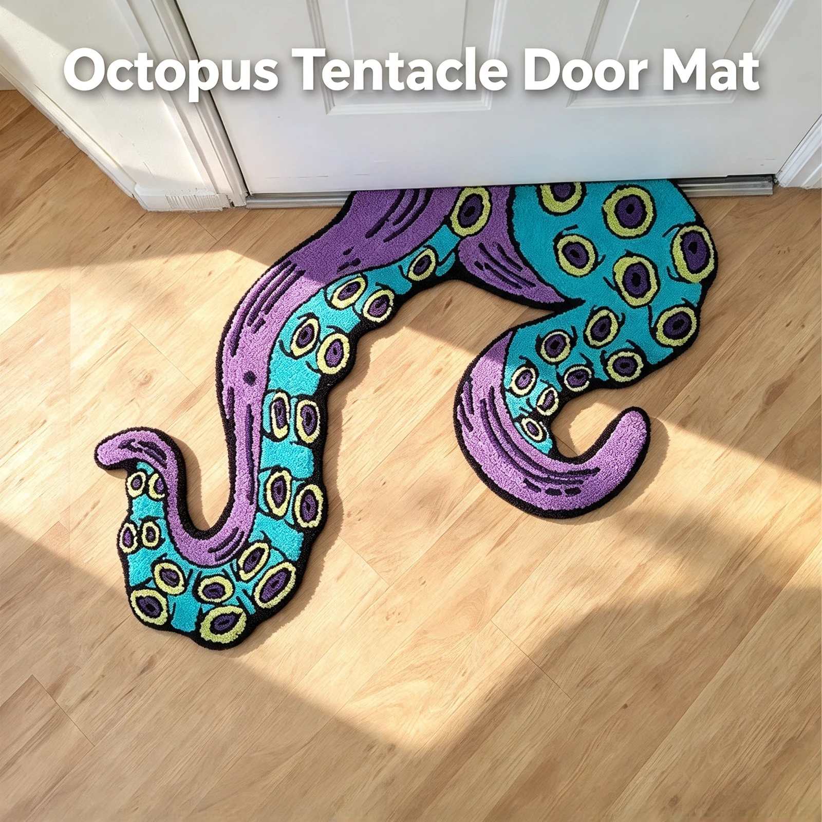 60x90cm Octopus Tentacle Rug Cthulhu, Door Mat Non Slip Absorbent, Bath Carpet Gothic Horror Bathroom, Floor Decor Funny Gift