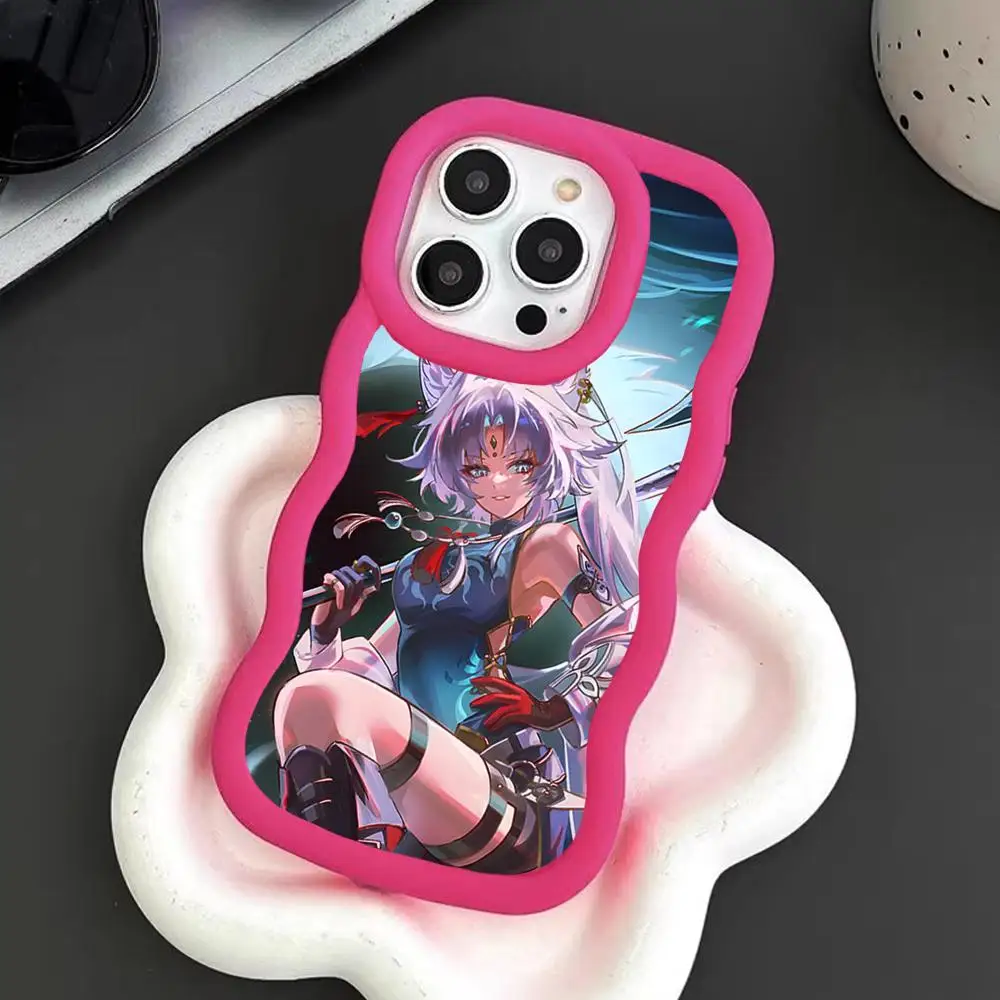 

HSR Feixiao Phone Case for iPhone 17 16 15 14 13 12 11 Air Pro Max Plus Red Soft TPU Wavy Edge Cover