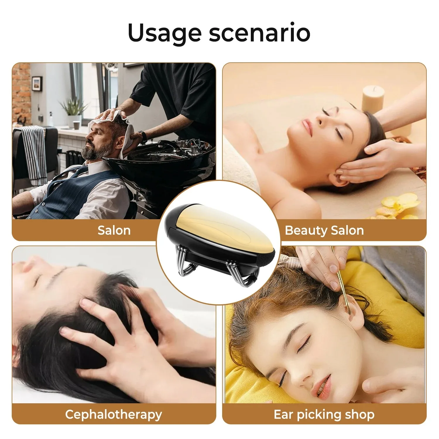 Men's Barberology Massager Professional Cordless Metal Handheld Heat  Massager USB Charge Vibration Head Massage 2 Massage Nodes - AliExpress 66