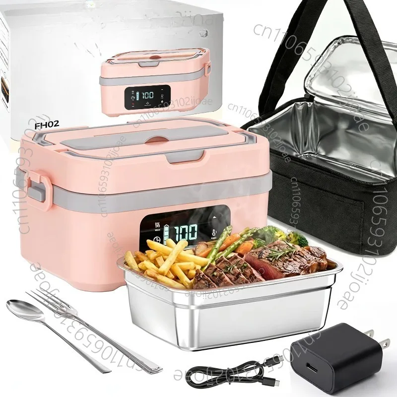 Rechargeable Electric Lunch Box Large-capacity Intelligent Warmer, Suitable for Office, School and Student