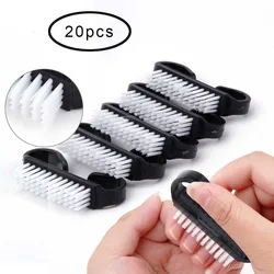 Cepillo de limpieza superior para uñas, plástico suave, elimina el polvo, cuidado de los dedos, Gel UV, herramienta de manicura y pedicura, cepillos de maquillaje, fregado