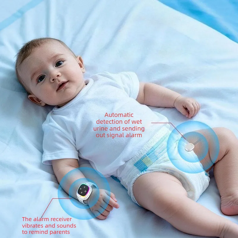Urine Wet Alarm for Children, Anti-Lost Wireless Bedwetting Alarm, Wrist-Worn Baby Watch Reminder