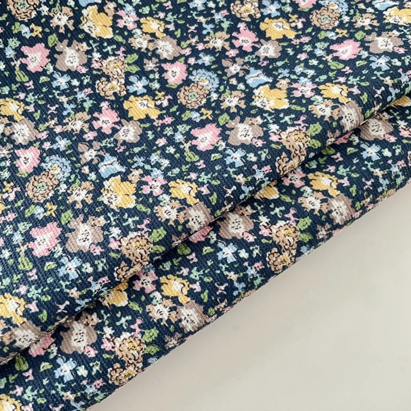 

Floral Fabric Corduroy Dress Handmade DIY Sofa Bag Fabric