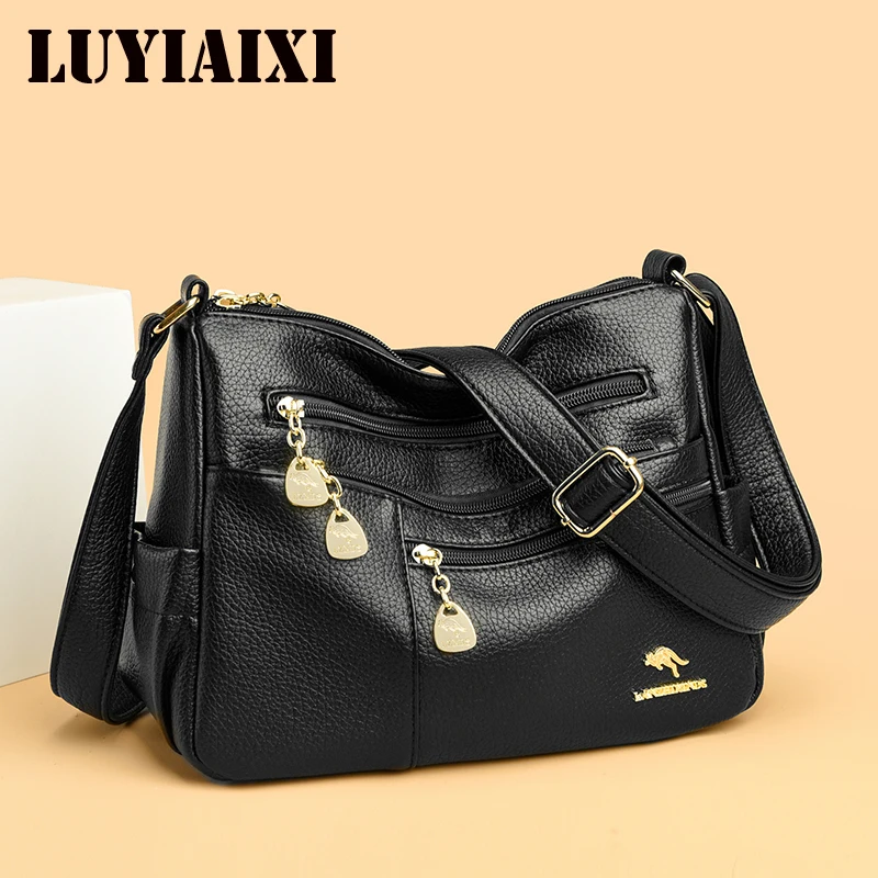 

Luxury Crossbody Bags for Women New High Quality Soft Leather Handbags Purses Designer Casual Shoulder Messenger Bags Sac A Main